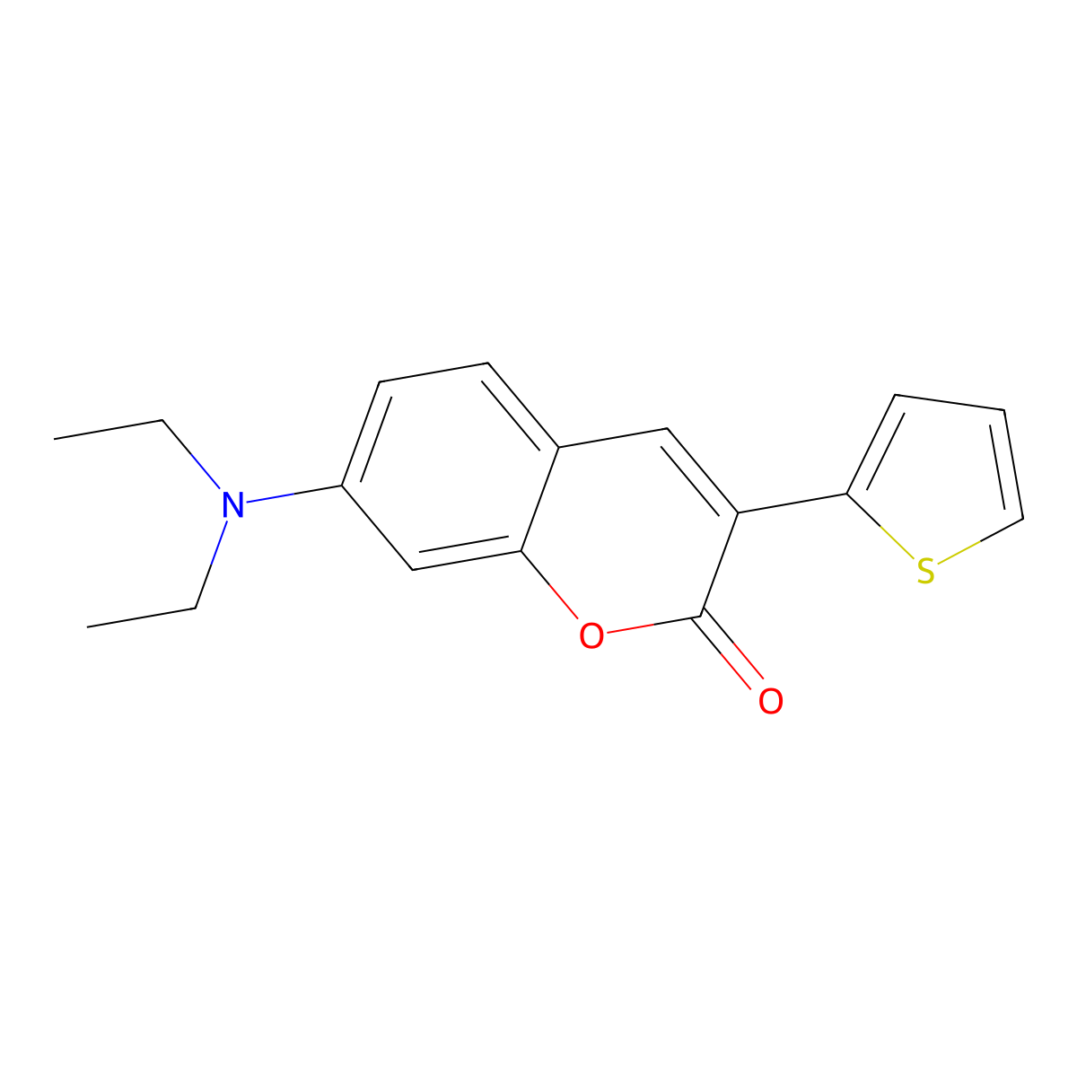 7-(Diethylamino)-3-(2-thienyl)coumarin molecular structure, CAS 117850-52-9