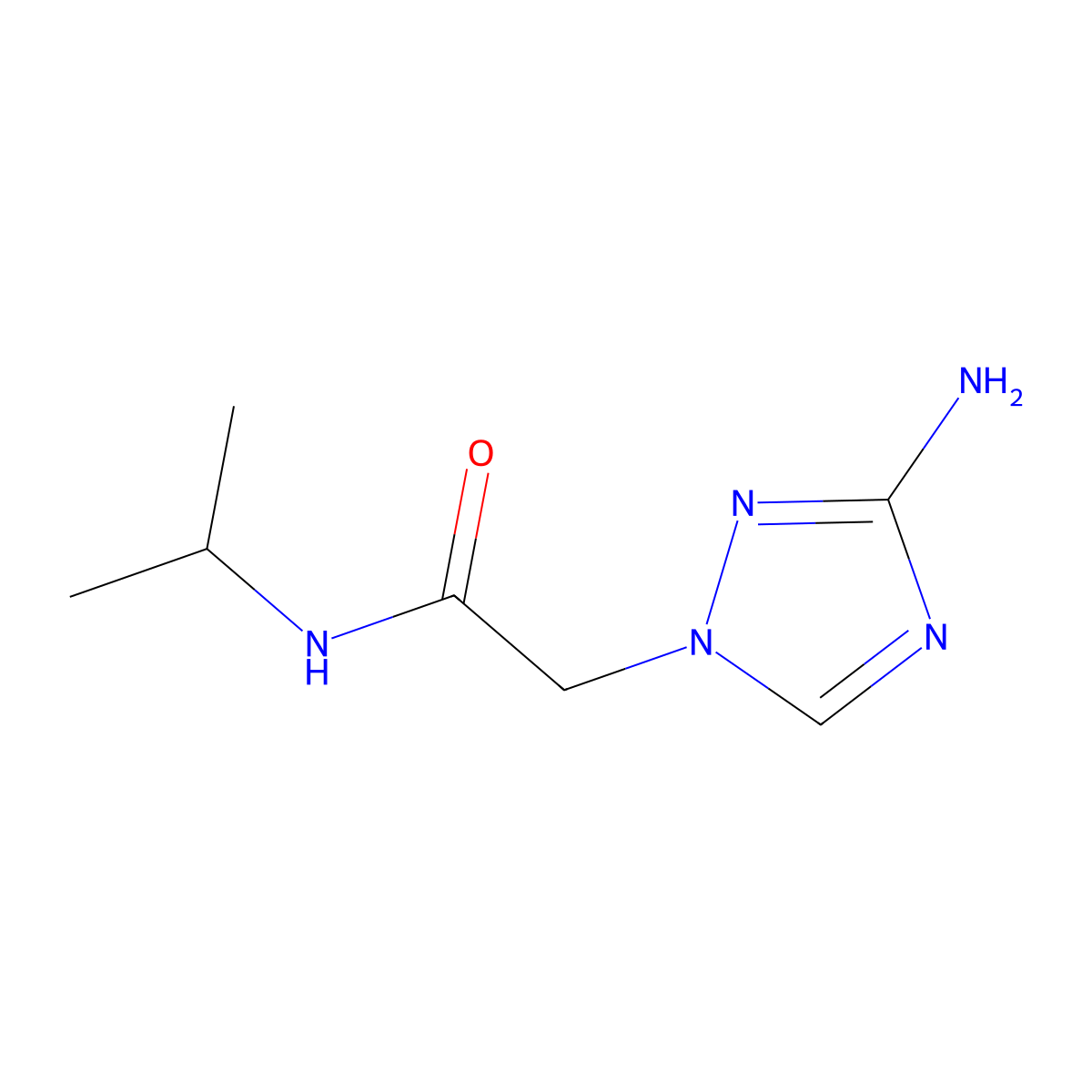 2-(3-amino-1H-1,2,4-triazol-1-yl)-N-(propan-2-yl)acetamide molecular structure, CAS 1178501-14-8