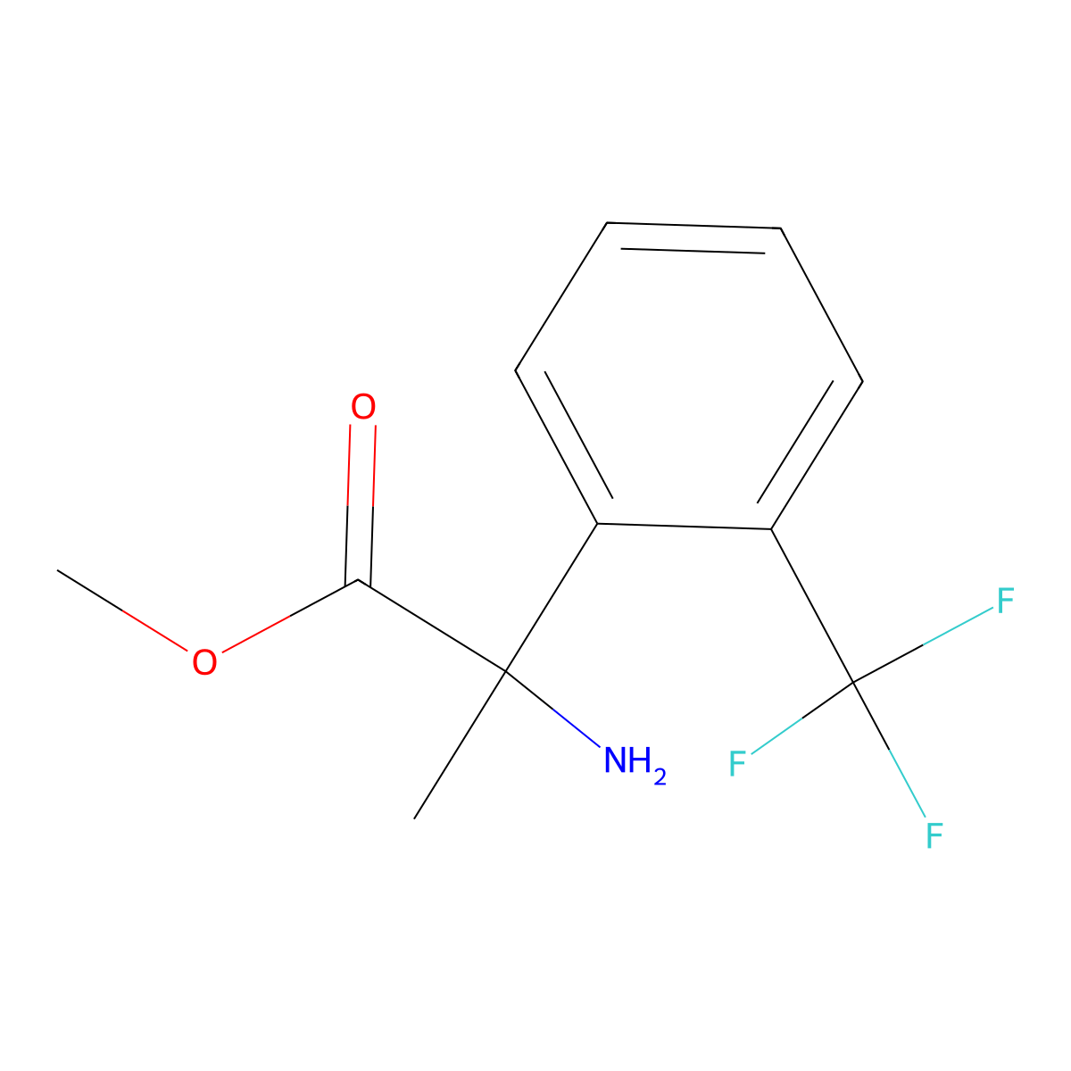 Methyl 2-[2-(trifluoromethyl)phenyl]alaninate molecular structure, CAS 1178501-64-8