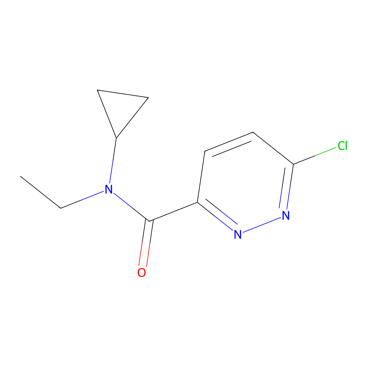 6-chloro-N-cyclopropyl-N-ethylpyridazine-3-carboxamide molecular structure, CAS 1178503-52-0