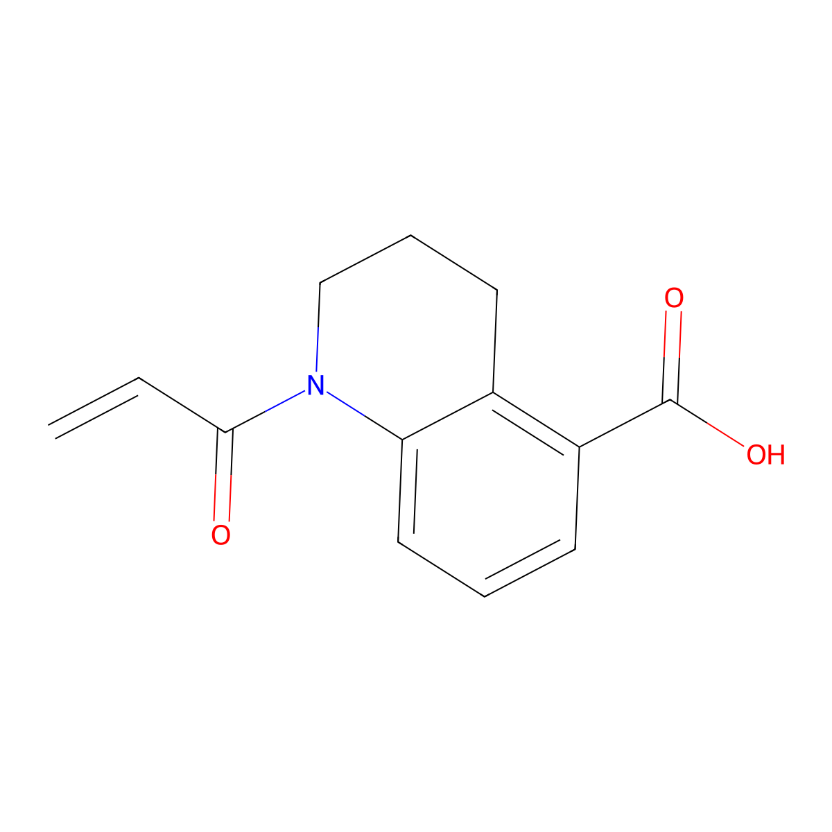 1-(Prop-2-enoyl)-1,2,3,4-tetrahydroquinoline-5-carboxylic acid molecular structure, CAS 1178506-28-9