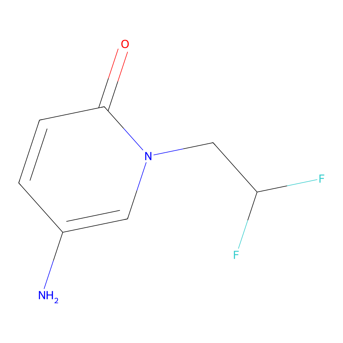 5-Amino-1-(2,2-difluoroethyl)-1,2-dihydropyridin-2-one molecular structure, CAS 1178507-16-8