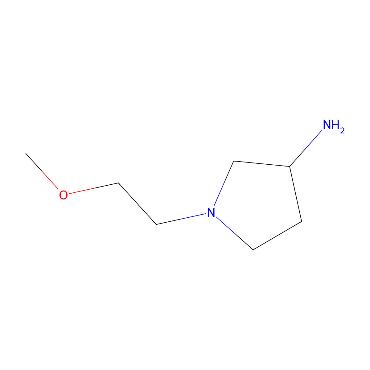 (R)-1-(2-Methoxyethyl)pyrrolidin-3-amine molecular structure, CAS 1178549-79-5