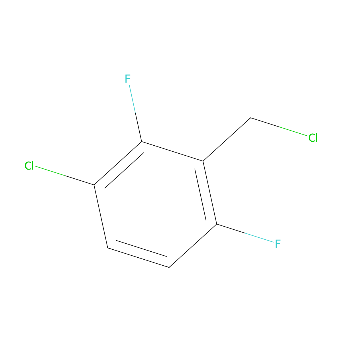 1-Chloro-3-(chloromethyl)-2,4-difluorobenzene molecular structure, CAS 1178562-28-1