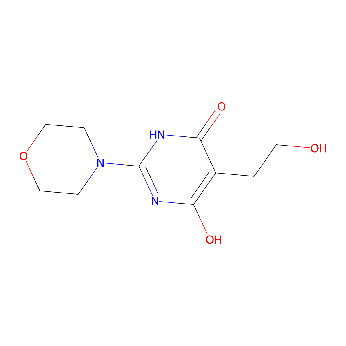 5-(2-Hydroxyethyl)-2-morpholinopyrimidine-4,6-diol molecular structure, CAS 1178564-17-4