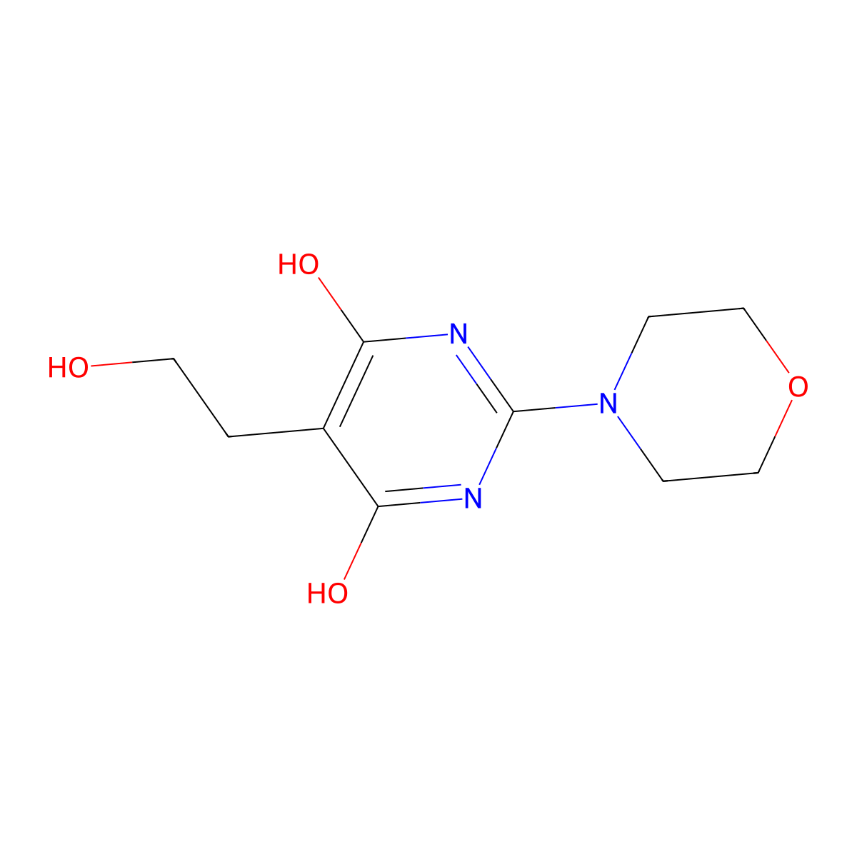 5-(2-Hydroxyethyl)-2-morpholinopyrimidine-4,6-diol molecular structure, CAS 1178564-17-4