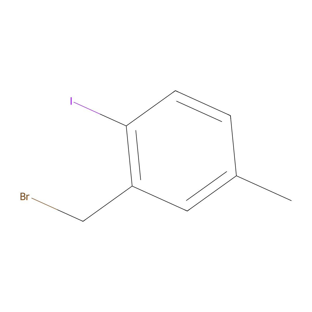 2-(Bromomethyl)-1-iodo-4-methylbenzene molecular structure, CAS 1178576-91-4