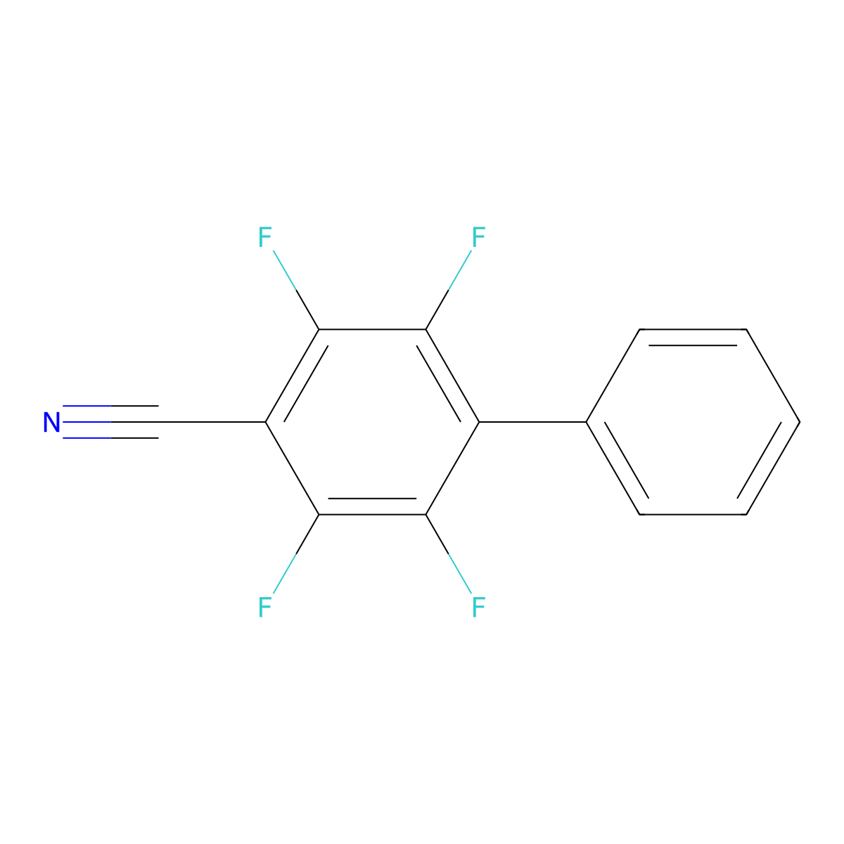 4-Cyano-2,3,5,6-tetrafluorobiphenyl molecular structure, CAS 1178578-07-8