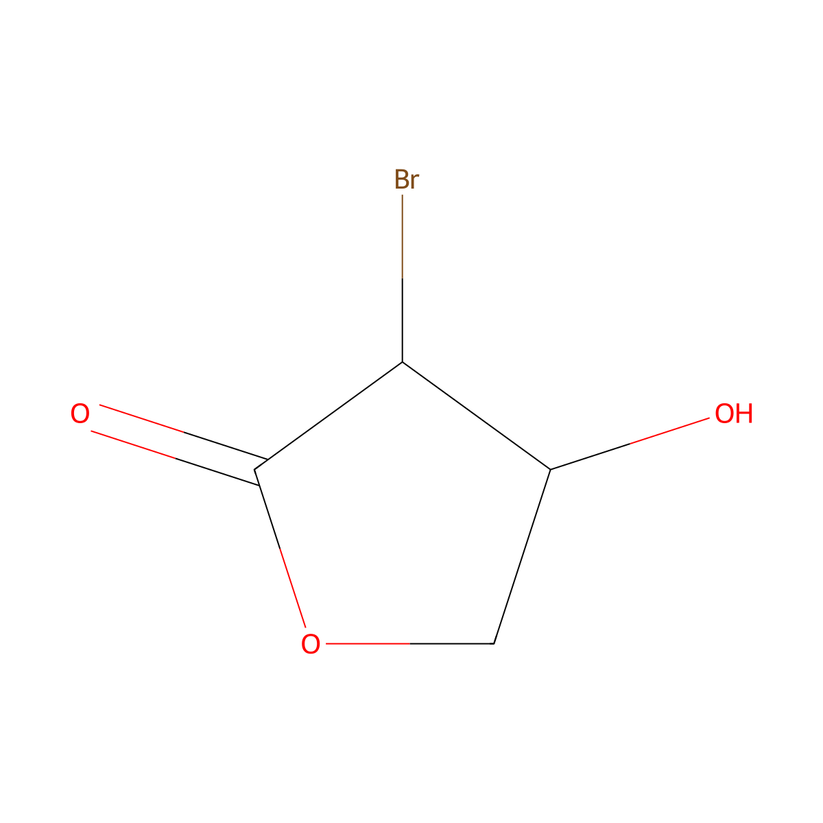 (3S,4S)-3-Bromo-4-hydroxydihydrofuran-2-one molecular structure, CAS 117858-88-5