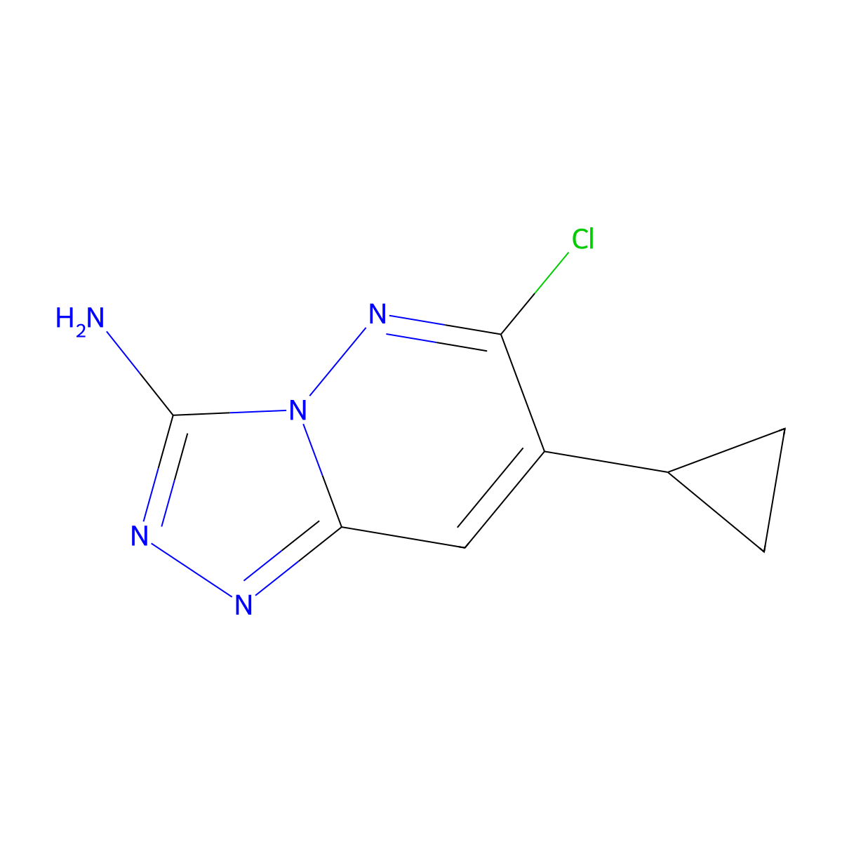 6-Chloro-7-cyclopropyl-[1,2,4]triazolo[4,3-b]pyridazin-3-amine molecular structure, CAS 1178583-40-8