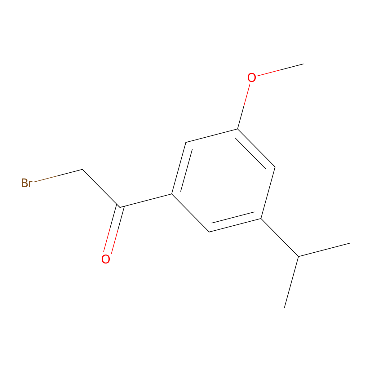 2-Bromo-1-(3-isopropyl-5-methoxyphenyl)ethanone molecular structure, CAS 1178584-23-0