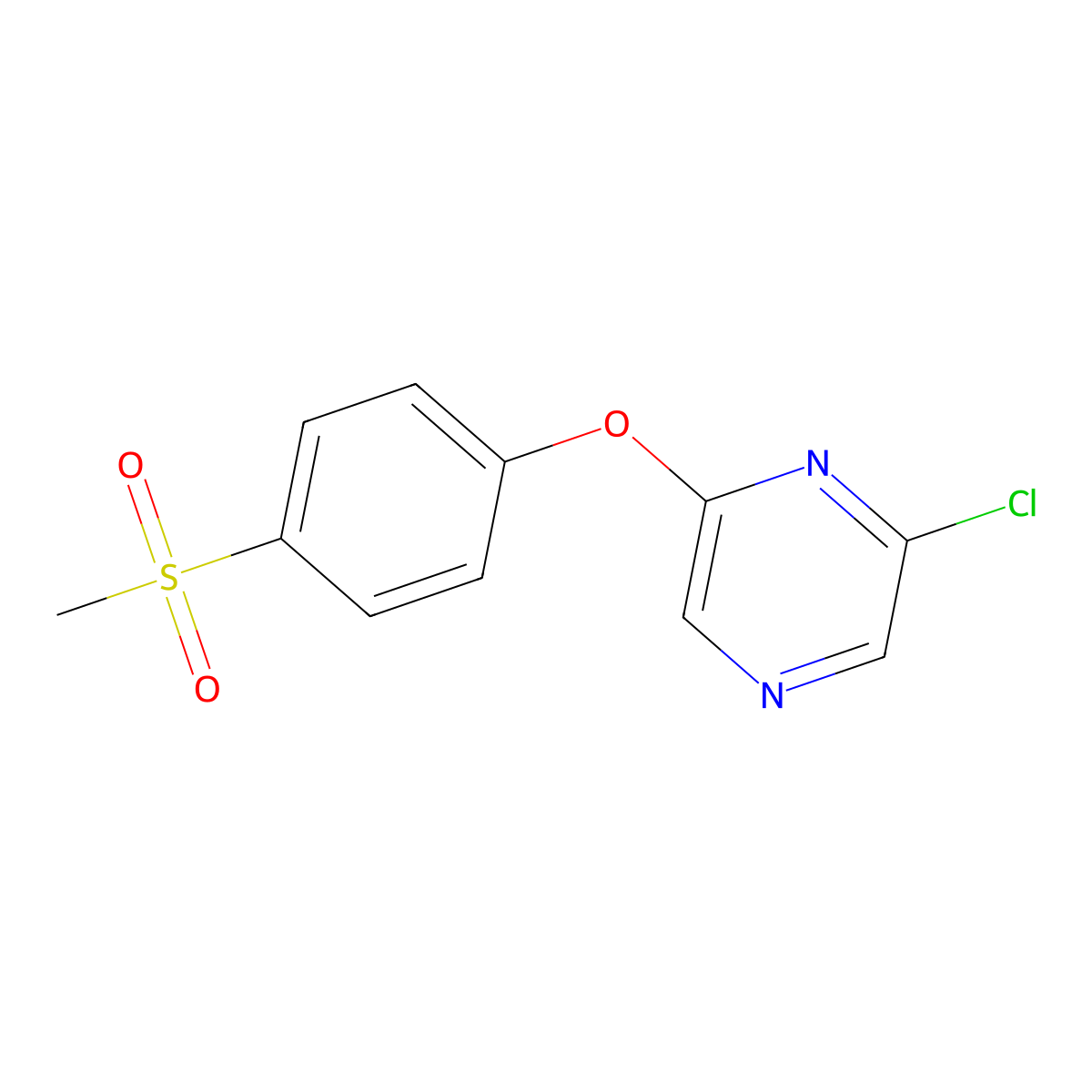 2-(4-(Methylsulfonyl)phenoxy)-6-chloropyrazine molecular structure, CAS 1178612-96-8