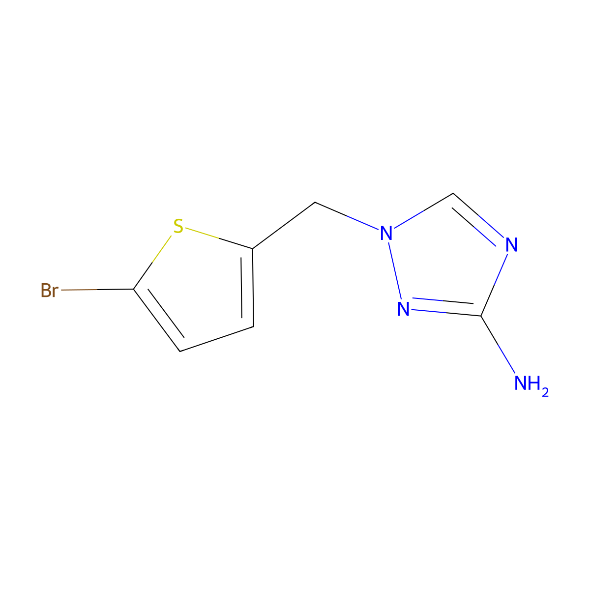 1-[(5-Bromothiophen-2-YL)methyl]-1H-1,2,4-triazol-3-amine molecular structure, CAS 1178613-47-2
