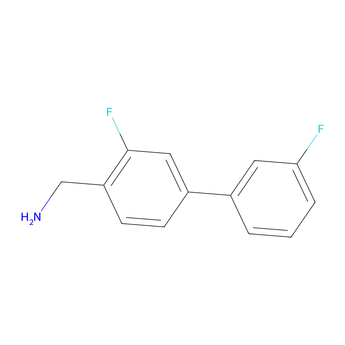 (3',3-Difluorobiphenyl-4-yl)methanamine molecular structure, CAS 1178614-29-3