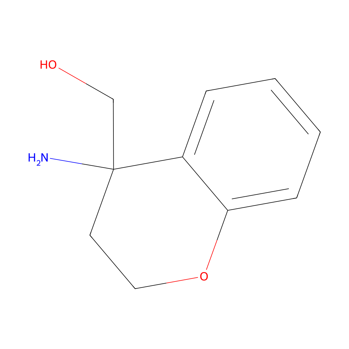 (4-amino-3,4-dihydro-2H-1-benzopyran-4-yl)methanol molecular structure, CAS 1178618-15-9