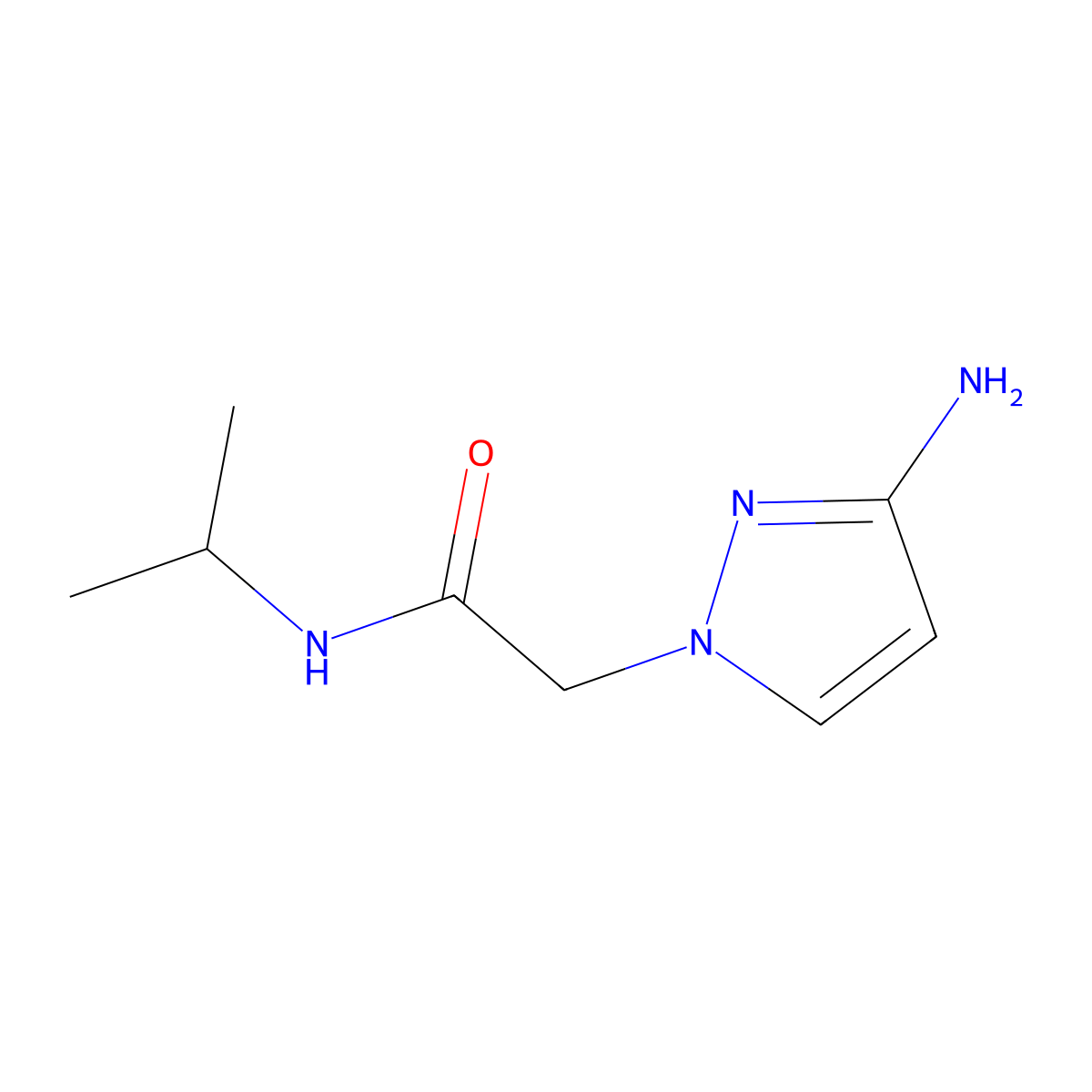 2-(3-Amino-1H-pyrazol-1-YL)-N-isopropylacetamide molecular structure, CAS 1178621-36-7