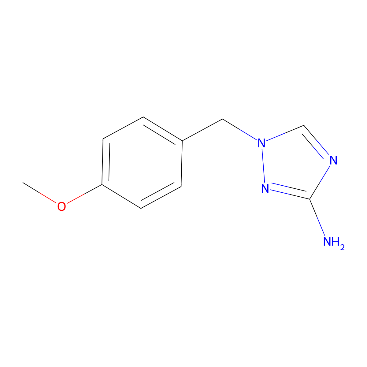 1-((4-methoxyphenyl)methyl)-1H-1,2,4-triazol-3-amine molecular structure, CAS 1178625-04-1