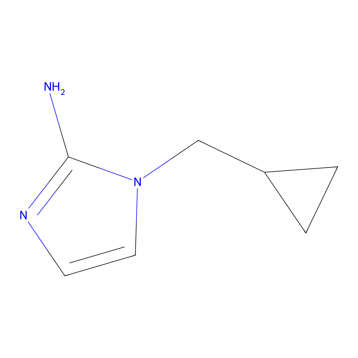 1-(Cyclopropylmethyl)-1H-imidazol-2-amine molecular structure, CAS 1178625-93-8