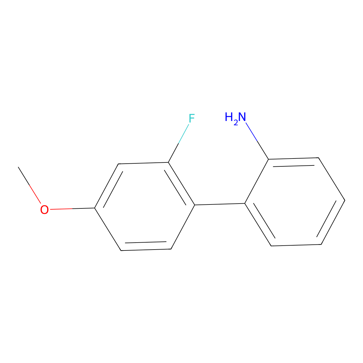 2'-Fluoro-4'-methoxy-[1,1'-biphenyl]-2-amine molecular structure, CAS 1178626-41-9