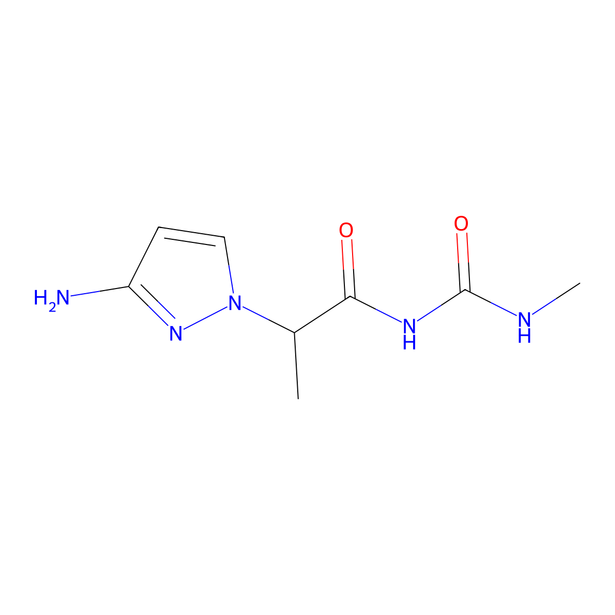 2-(3-Amino-1h-pyrazol-1-yl)-N-(methylcarbamoyl)propanamide molecular structure, CAS 1178626-58-8