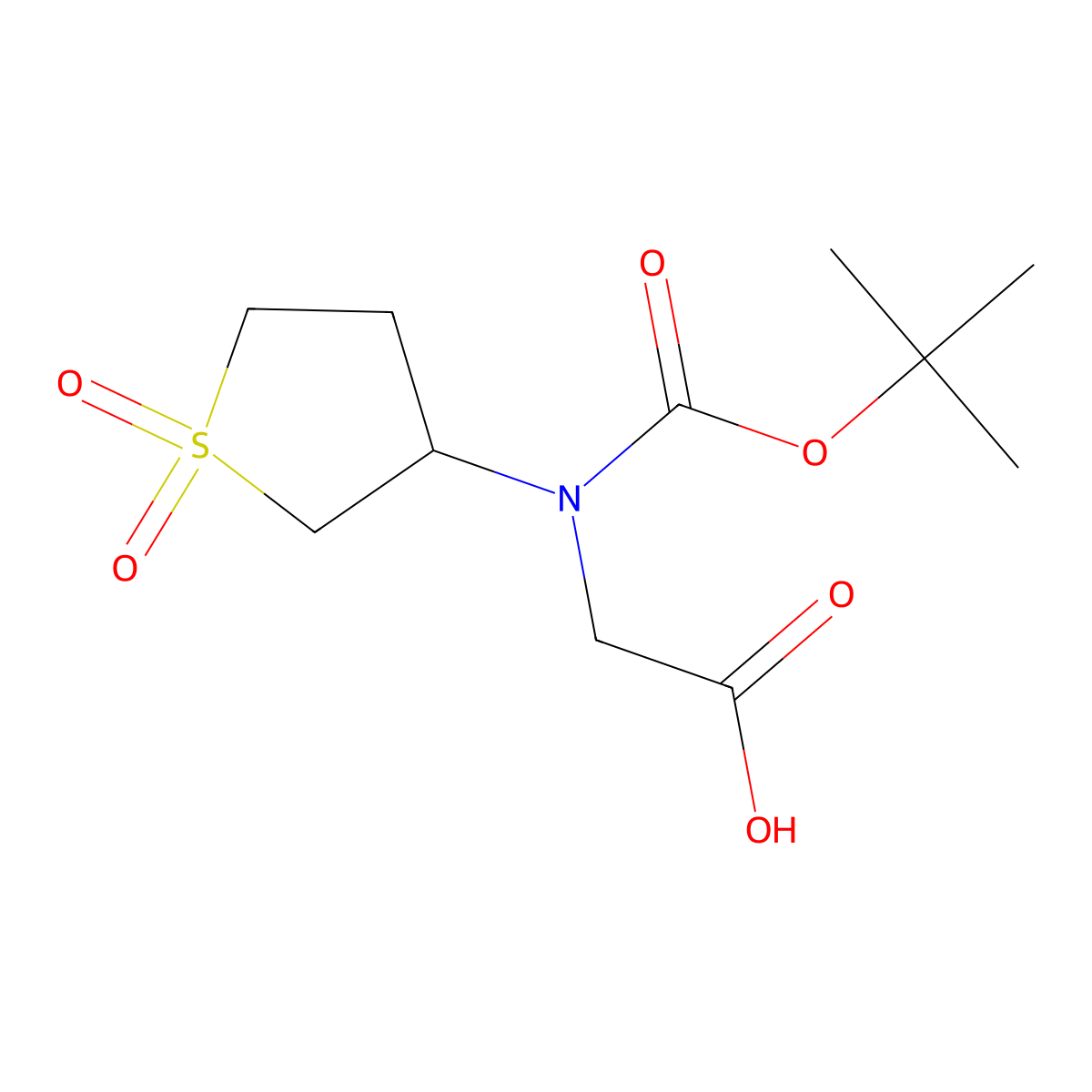 2-{[(Tert-butoxy)carbonyl](1,1-dioxo-1lambda6-thiolan-3-yl)amino}acetic acid molecular structure, CAS 1178629-75-8