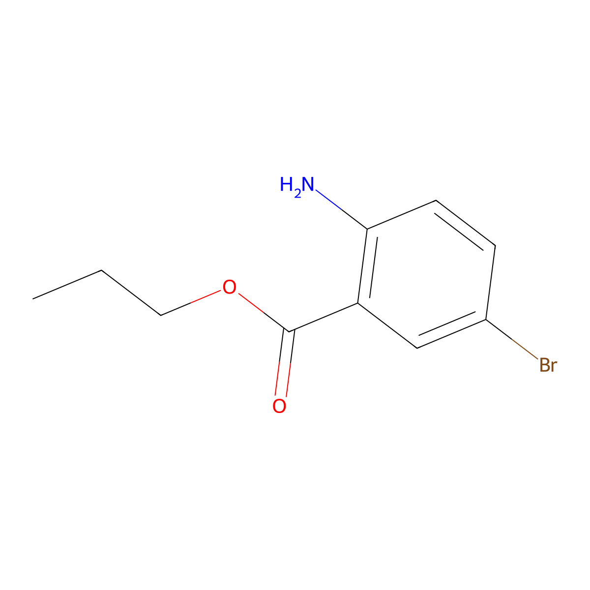Propyl 2-amino-5-bromobenzoate molecular structure, CAS 1178634-57-5