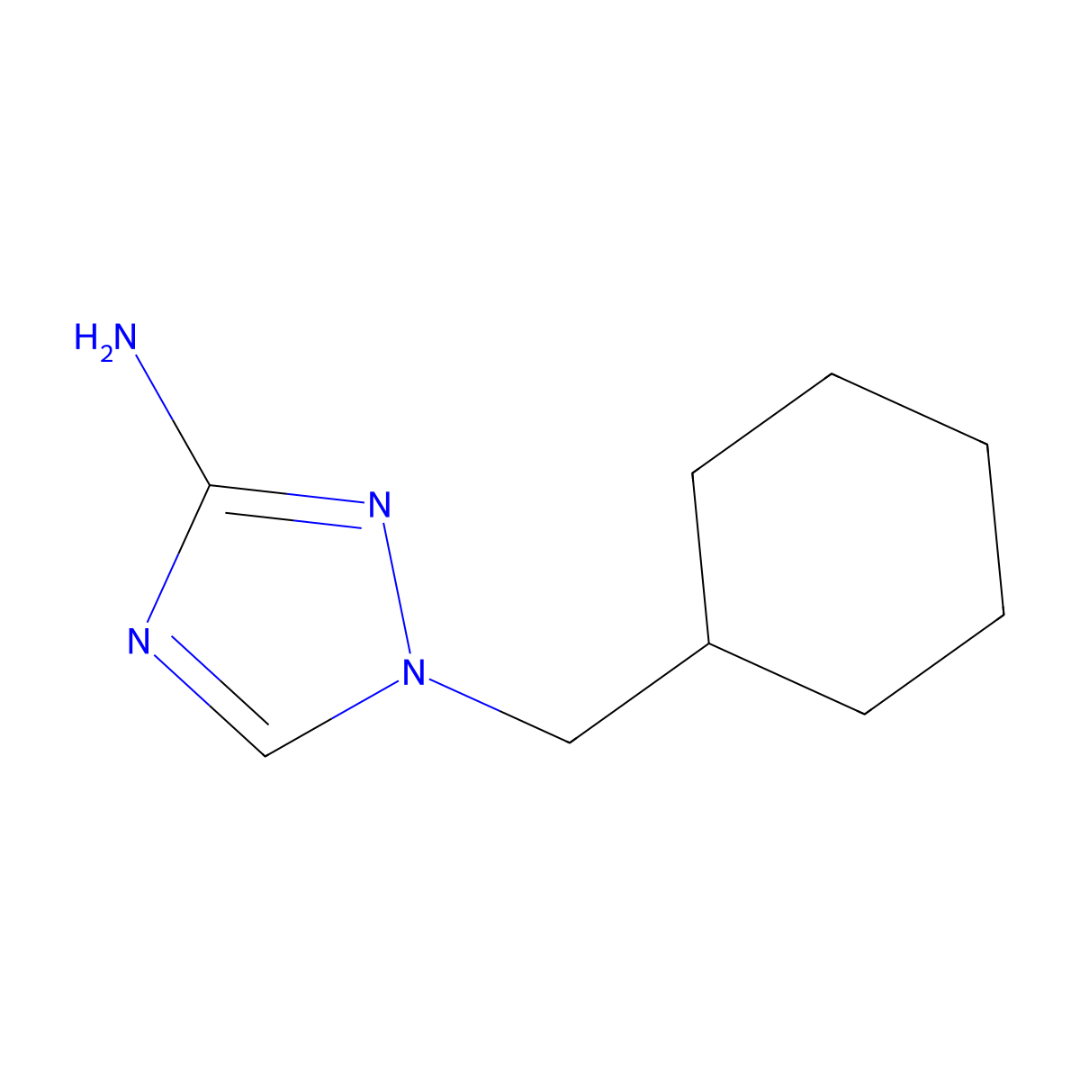 1-(Cyclohexylmethyl)-1H-1,2,4-triazol-3-amine molecular structure, CAS 1178634-70-2