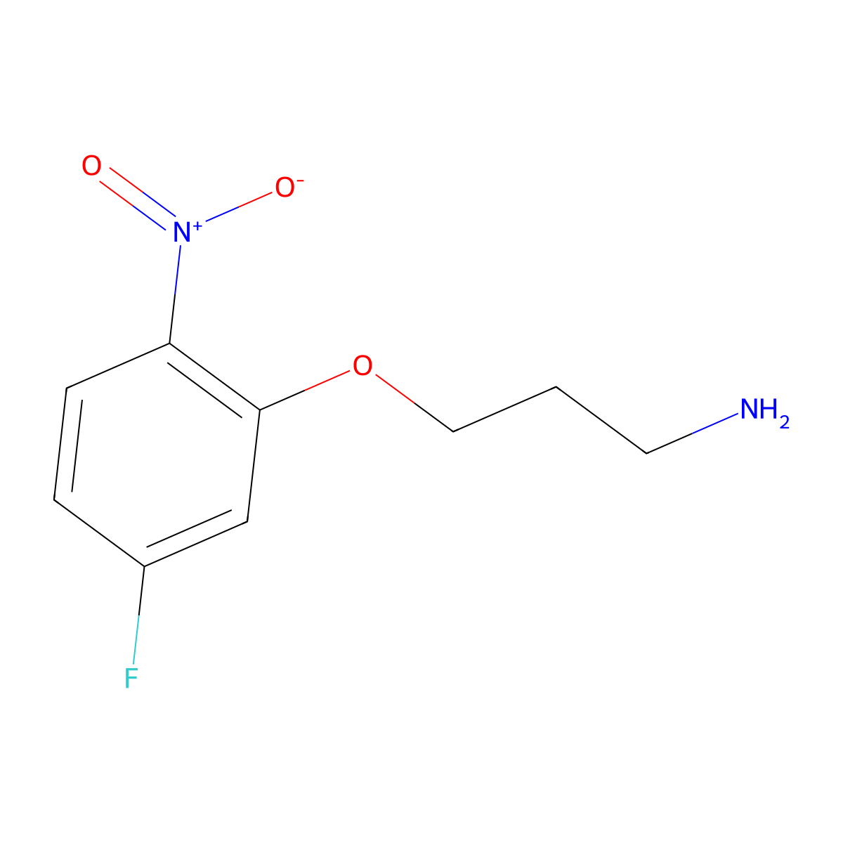 3-(5-Fluoro-2-nitrophenoxy)propan-1-amine molecular structure, CAS 1178635-16-9