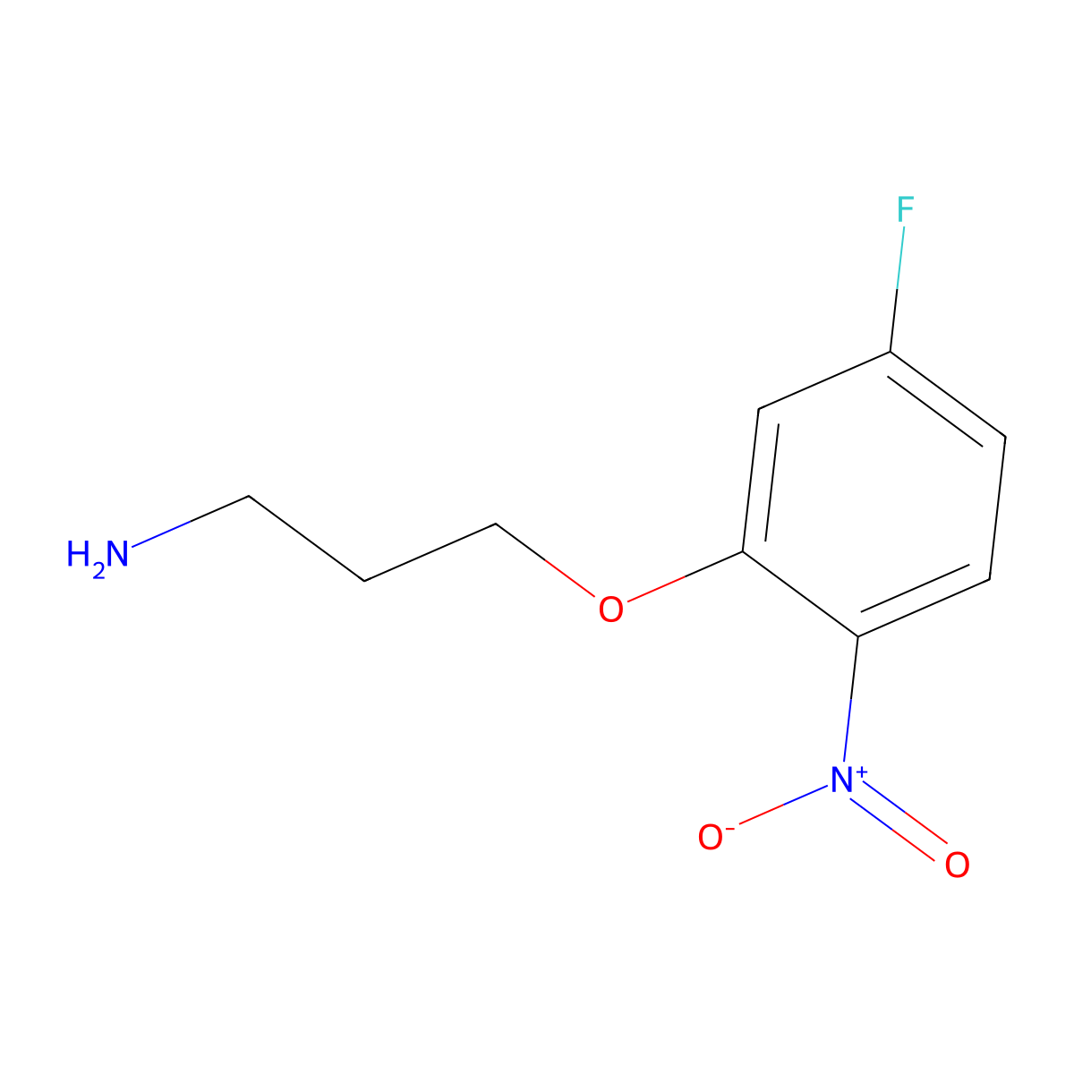 3-(5-Fluoro-2-nitrophenoxy)propan-1-amine molecular structure, CAS 1178635-16-9