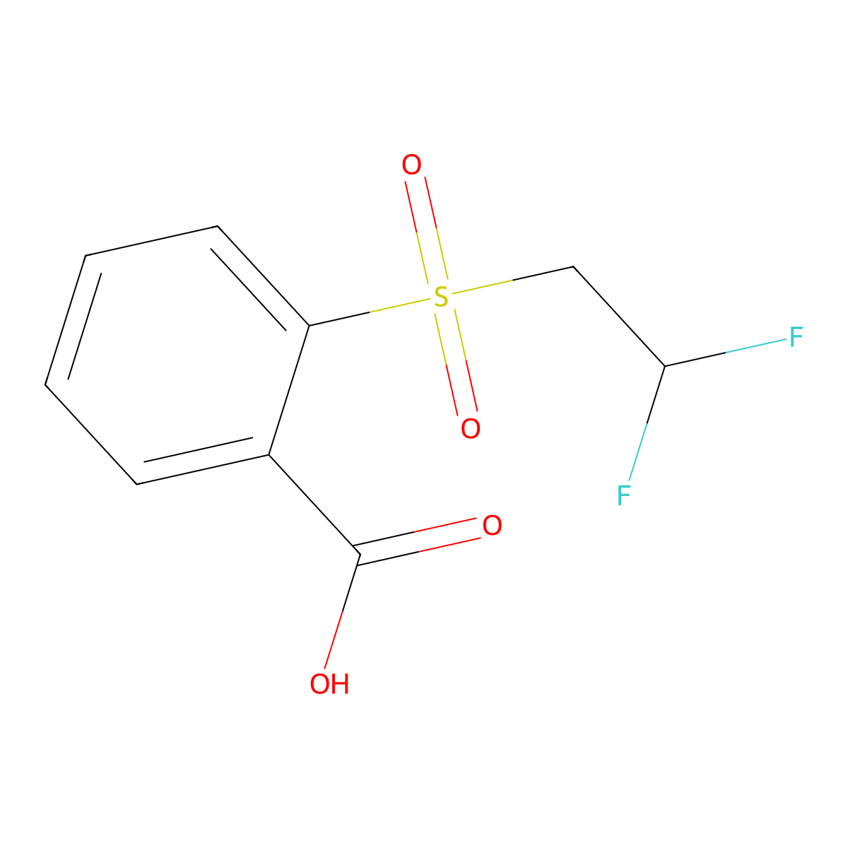 2-(2,2-Difluoroethanesulfonyl)benzoic acid molecular structure, CAS 1178636-79-7