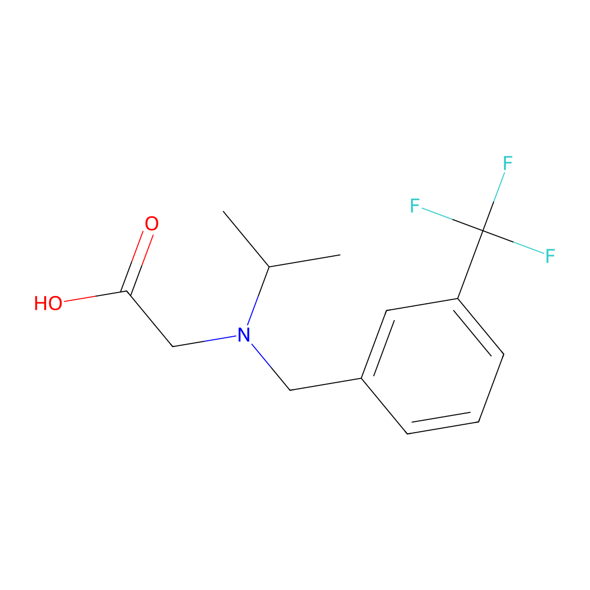 [Isopropyl-(3-trifluoromethyl-benzyl)-amino]-acetic acid molecular structure, CAS 1178642-43-7