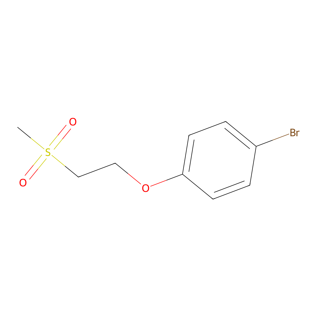 1-Bromo-4-(2-methanesulfonylethoxy)benzene molecular structure, CAS 1178649-34-7