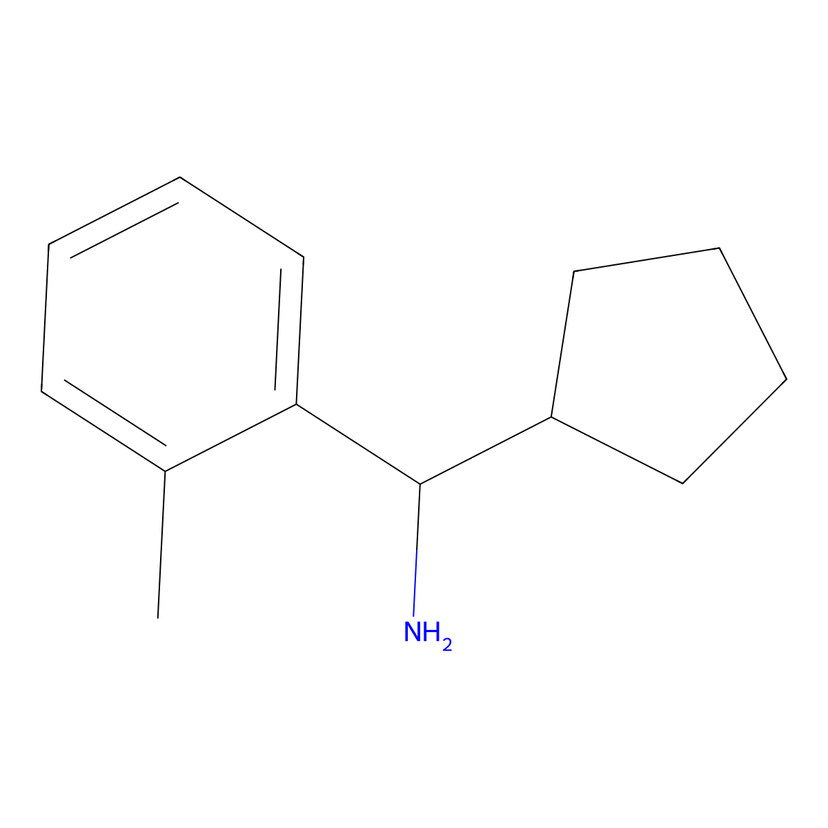 Cyclopentyl(o-tolyl)methanamine molecular structure, CAS 1178650-86-6