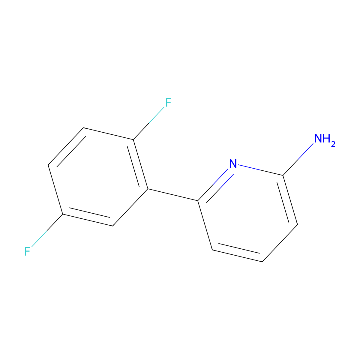 6-(2,5-Difluorophenyl)pyridin-2-amine molecular structure, CAS 1178652-18-0