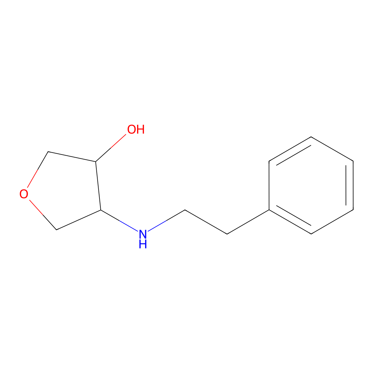 4-(Phenethylamino)tetrahydrofuran-3-ol molecular structure, CAS 1178658-14-4