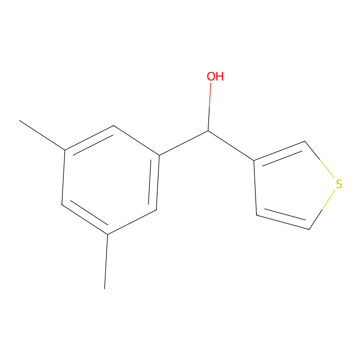(3,5-Dimethylphenyl)(thiophen-3-yl)methanol molecular structure, CAS 1178659-57-8