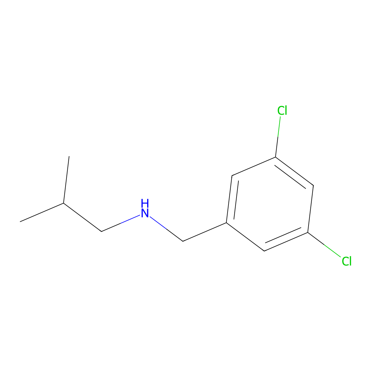 [(3,5-Dichlorophenyl)methyl](2-methylpropyl)amine molecular structure, CAS 1178665-12-7
