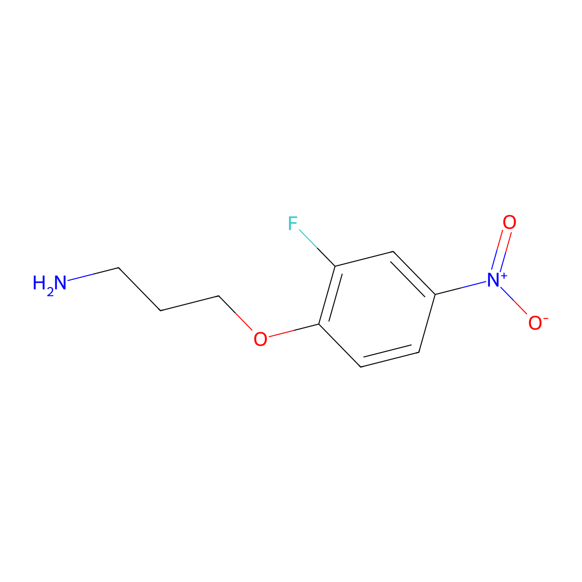 3-(2-Fluoro-4-nitrophenoxy)propan-1-amine molecular structure, CAS 1178666-04-0