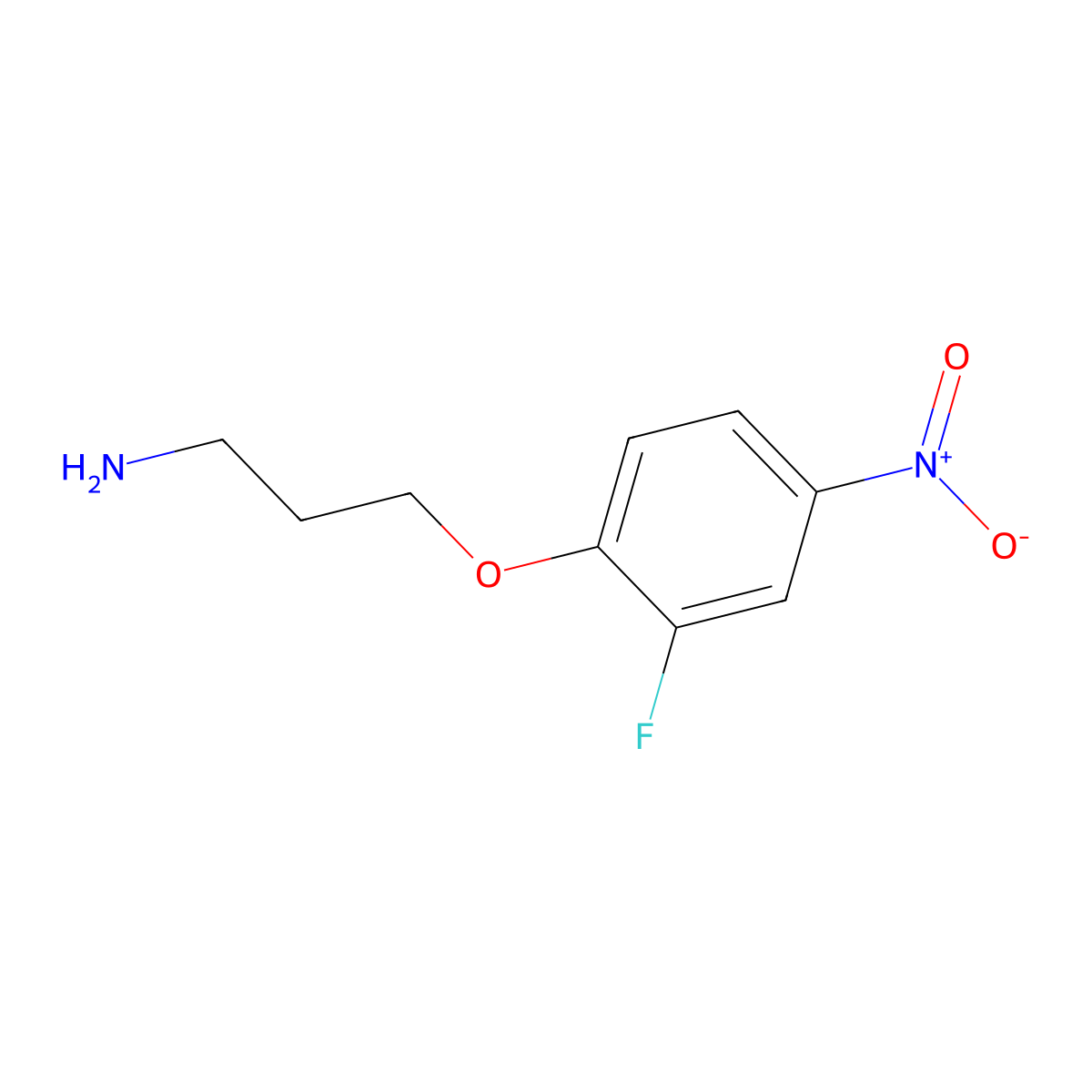 3-(2-Fluoro-4-nitrophenoxy)propan-1-amine molecular structure, CAS 1178666-04-0