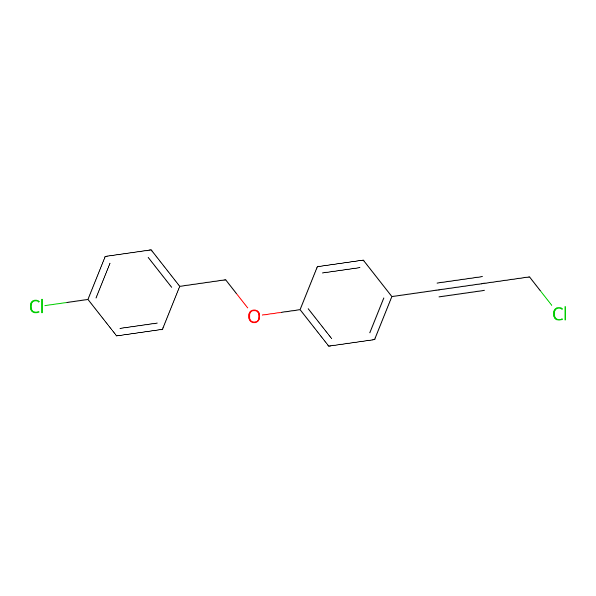 1-[(4-Chlorophenyl)methoxy]-4-(3-chloroprop-1-yn-1-yl)benzene molecular structure, CAS 1178666-08-4