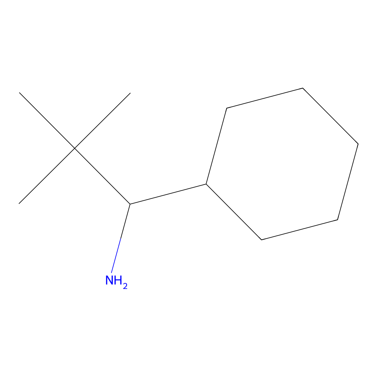 1-Cyclohexyl-2,2-dimethylpropan-1-amine molecular structure, CAS 1178669-47-0