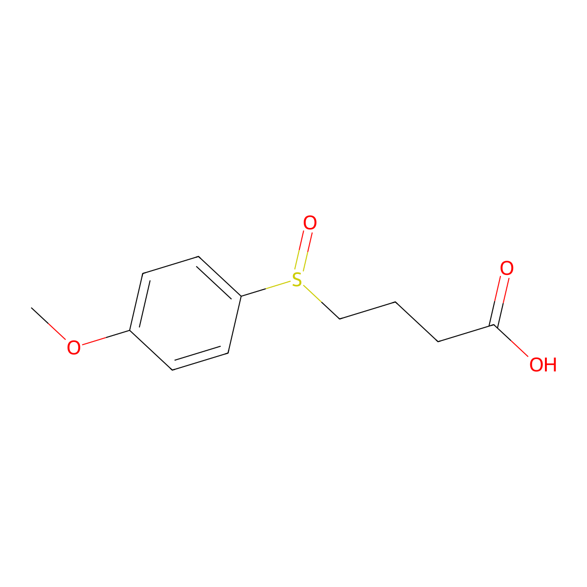4-(4-Methoxybenzenesulfinyl)butanoic acid molecular structure, CAS 117867-30-8