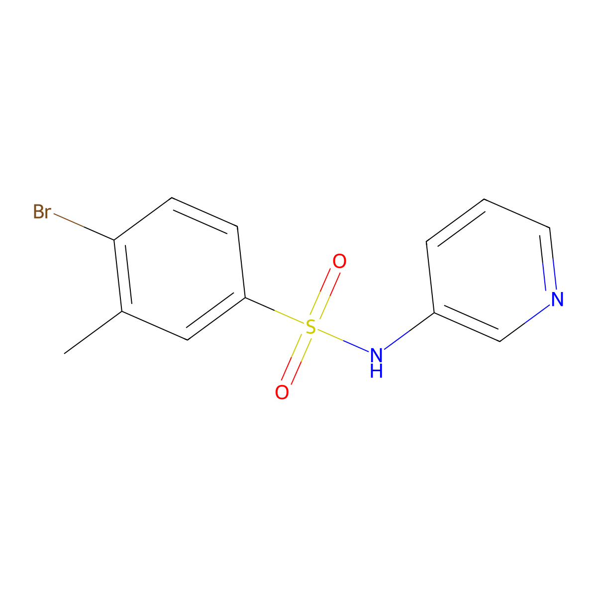[(4-Bromo-3-methylphenyl)sulfonyl]-3-pyridylamine molecular structure, CAS 1178670-00-2
