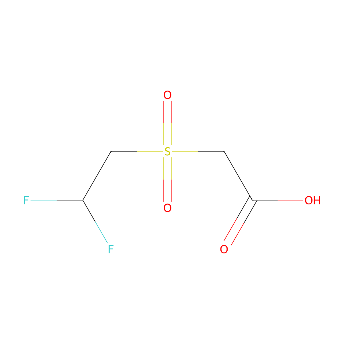 2-(2,2-Difluoroethanesulfonyl)acetic acid molecular structure, CAS 1178684-85-9