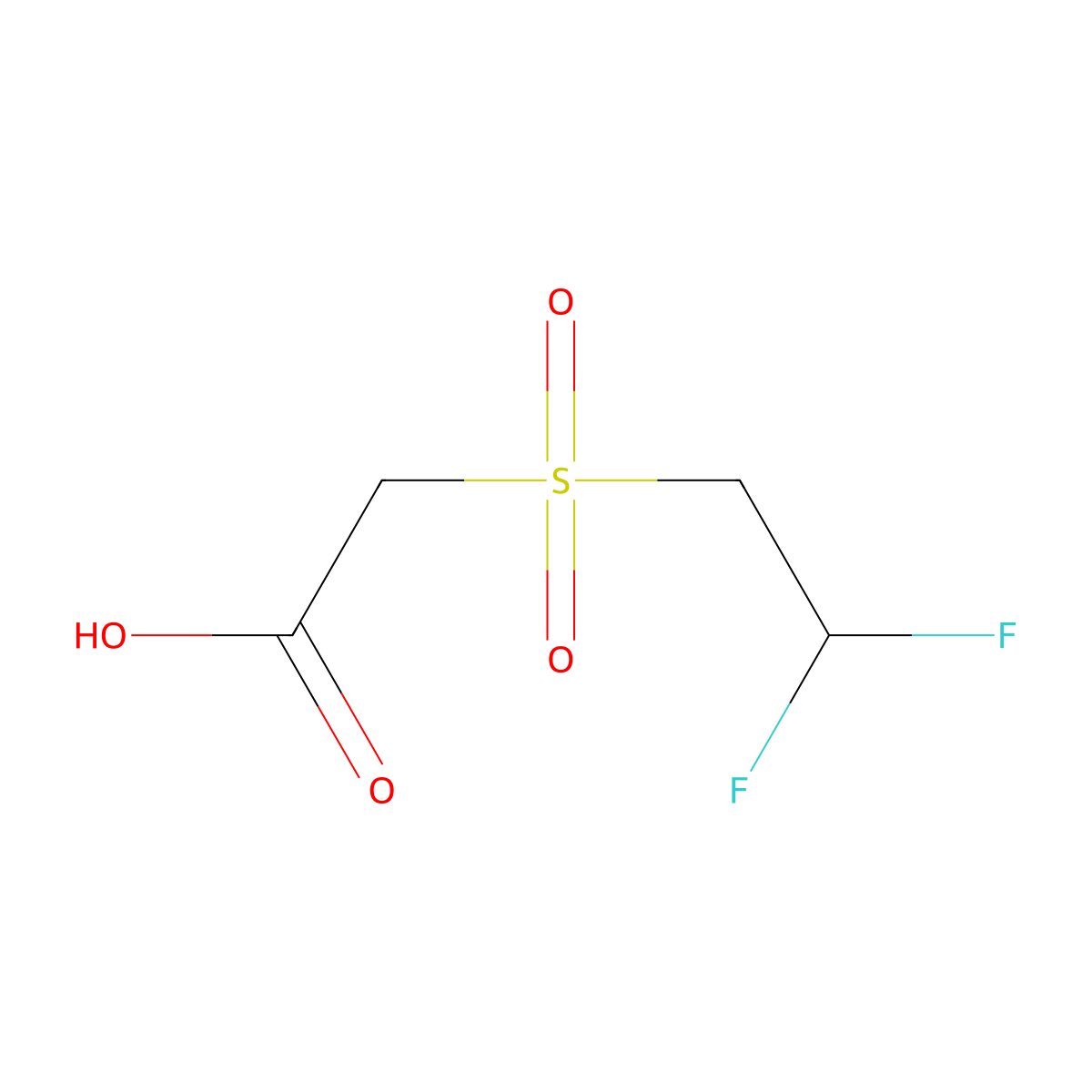 2-(2,2-Difluoroethanesulfonyl)acetic acid molecular structure, CAS 1178684-85-9