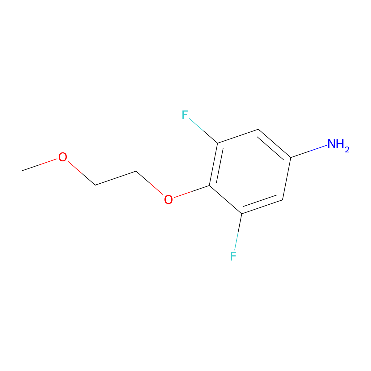 3,5-Difluoro-4-(2-methoxyethoxy)aniline molecular structure, CAS 1178687-28-9