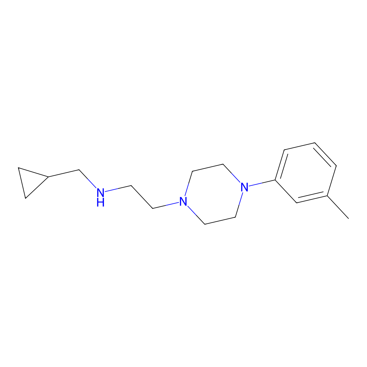 (Cyclopropylmethyl)({2-[4-(3-methylphenyl)piperazin-1-YL]ethyl})amine molecular structure, CAS 1178688-30-6