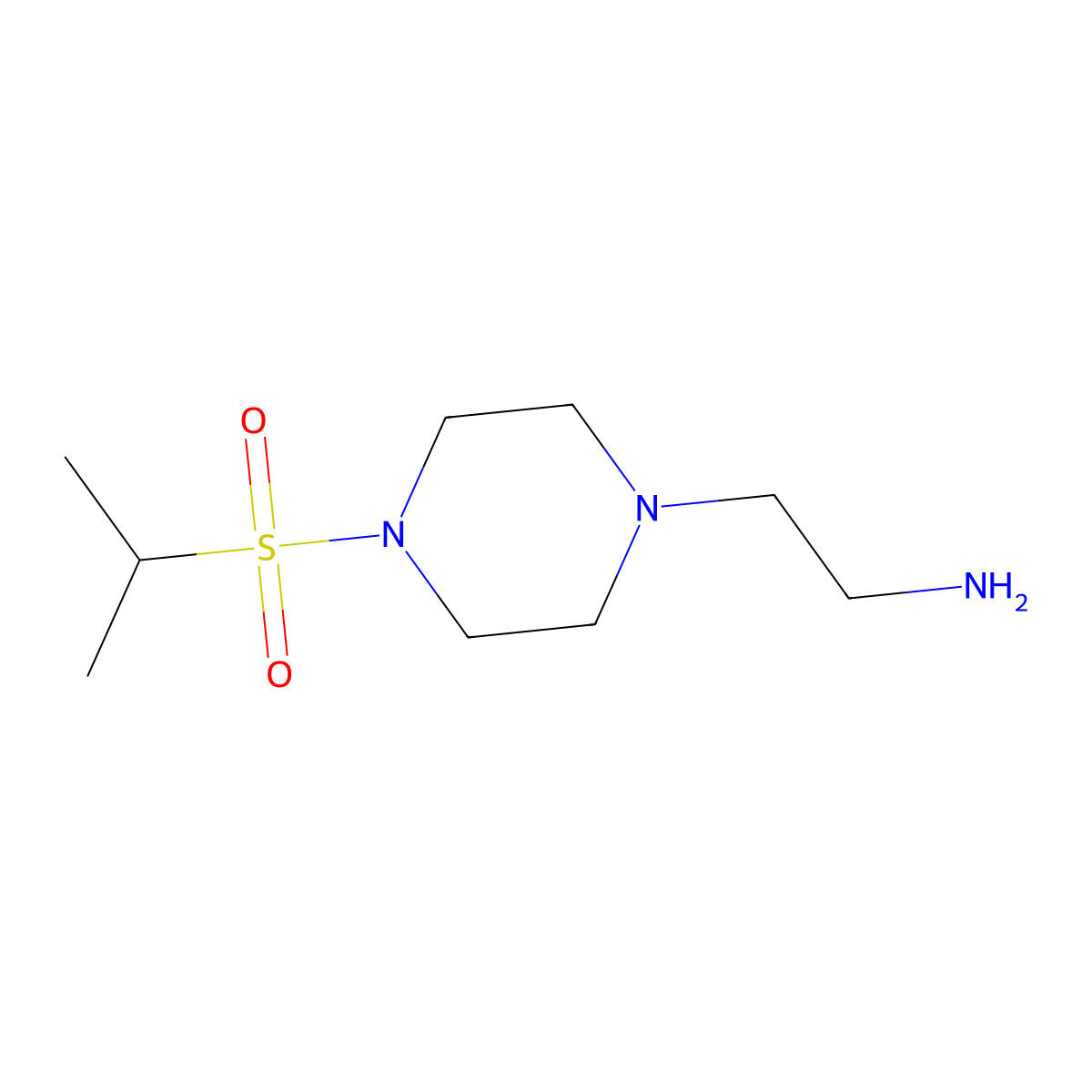 (2-[4-(Isopropylsulfonyl)piperazin-1-YL]ethyl)amine molecular structure, CAS 1178696-38-2