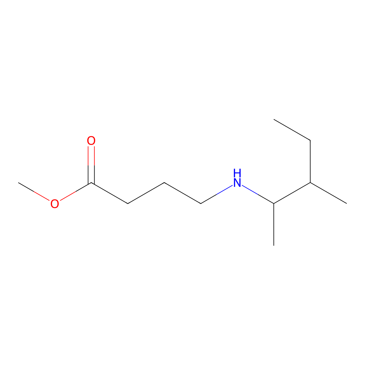 Methyl 4-[(3-methylpentan-2-yl)amino]butanoate molecular structure, CAS 1178697-11-4