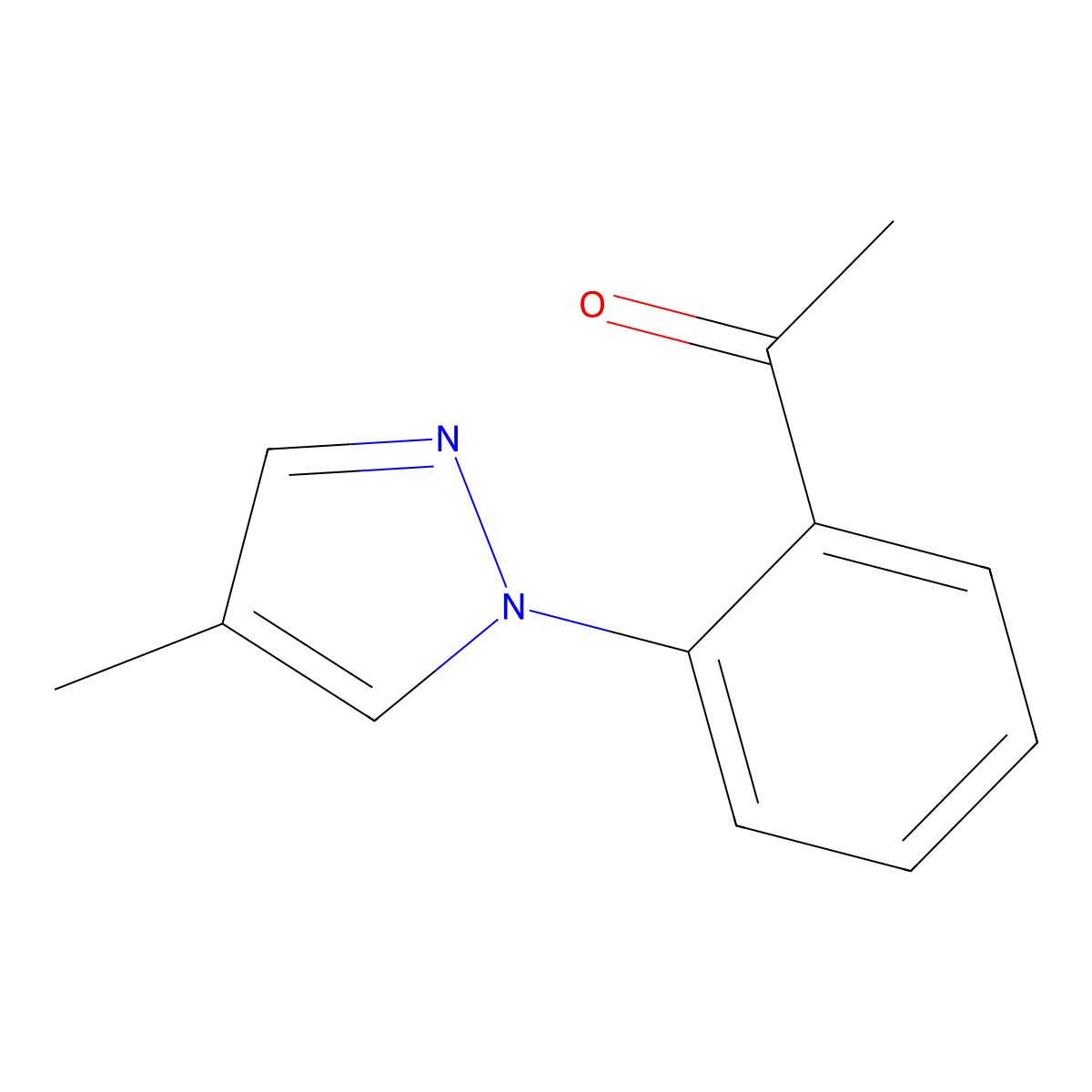 1-[2-(4-Methyl-1H-pyrazol-1-YL)phenyl]ethan-1-one molecular structure, CAS 1178704-77-2